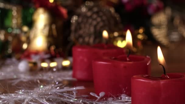 Noël Nouvel Décoration Bougies Célébration — Video