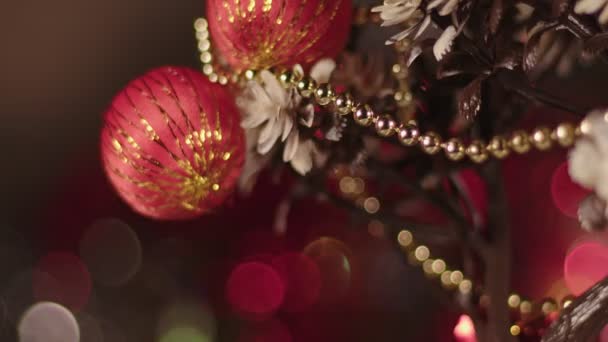 Kerstfeest Nieuwjaar Decoratie — Stockvideo