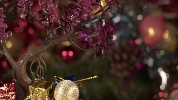 Christmas New Year Celebration Decoration — Stock Video