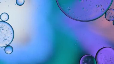 Soyut Renkli Gıda Yağı Damlaları Baloncukları 