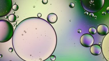 Soyut Renkli Gıda Yağı Damlaları Baloncukları 