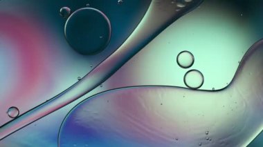 Soyut Renkli Gıda Yağı Damlaları Baloncukları 