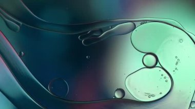 Soyut Renkli Gıda Yağı Damlaları Baloncukları 