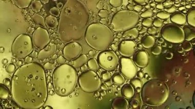 Soyut Renkli Gıda Yağı Damlaları Baloncukları 