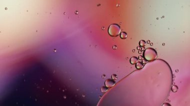 Soyut Renkli Gıda Yağı Damlaları Baloncukları 