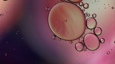 Soyut Renkli Gıda Yağı Damlaları Baloncukları 