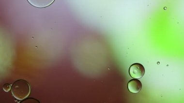 Soyut Renkli Gıda Yağı Damlaları Baloncukları 