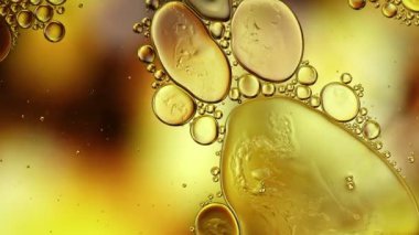 Soyut Renkli Gıda Yağı Damlaları Baloncukları 