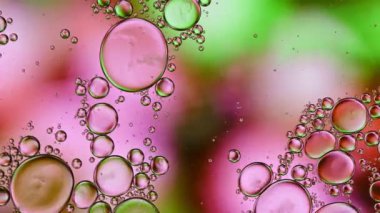 Soyut Renkli Gıda Yağı Damlaları Baloncukları 