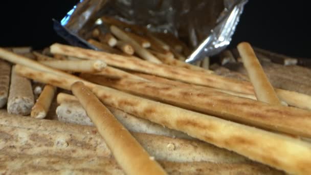 Deliziosi Snack Cracker Alimentari — Video Stock