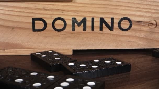Domino Játék Kövek Doboz — Stock videók