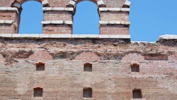 Red Hall Basilica Roman Historical Structure Ancient Greek World Bergama — ストック動画