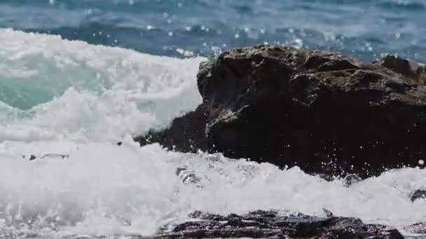 海浪和岩石 — 图库视频影像