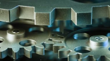 Abstract Retro Mechanic Turning Clock Gears