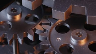 Abstract Retro Mechanic Turning Clock Gears