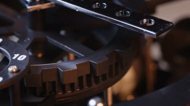 Abstract Retro Mechanic Turning Clock Gears