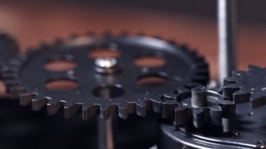 Abstract Retro Mechanic Turning Clock Gears
