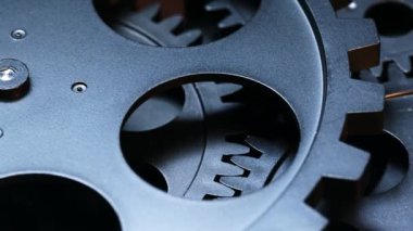 Abstract Retro Mechanic Turning Clock Gears