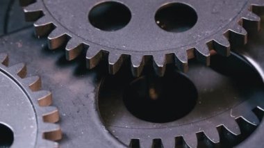 Abstract Retro Mechanic Turning Clock Gears