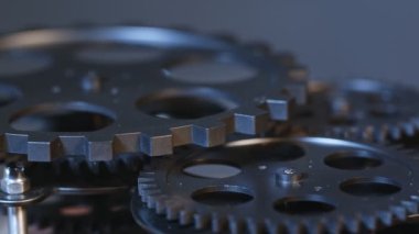 Abstract Retro Mechanic Turning Clock Gears