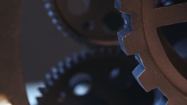 Abstract Retro Mechanic Turning Clock Gears
