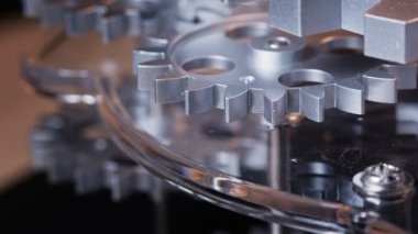 Abstract Retro Mechanic Turning Clock Gears