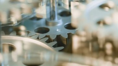 Abstract Retro Mechanic Turning Clock Gears