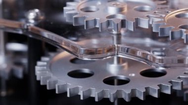 Abstract Retro Mechanic Turning Clock Gears