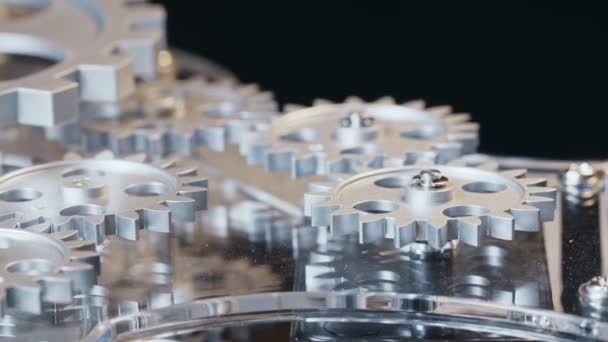 Abstract Retro Mechanic Turning Clock Gears — Αρχείο Βίντεο