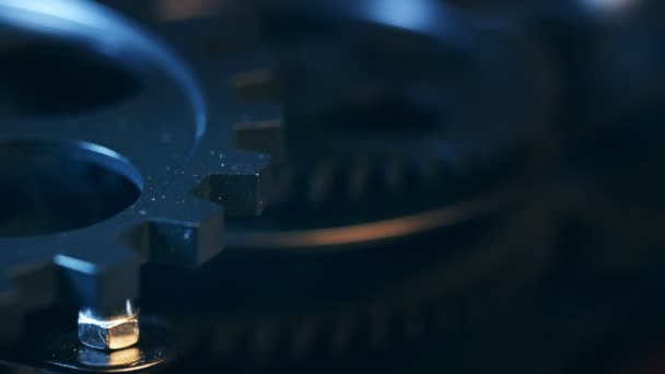 Abstract Retro Mechanic Turning Clock Gears — 图库视频影像