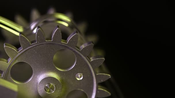Abstract Retro Mechanic Turning Clock Gears — Stock video
