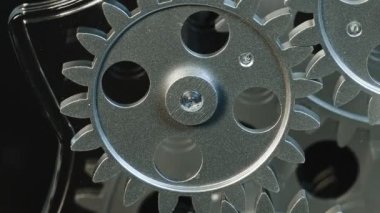 Abstract Retro Mechanic Turning Clock Gears