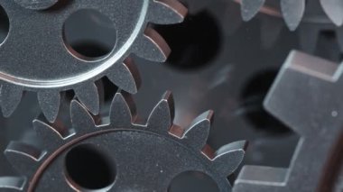 Abstract Retro Mechanic Turning Clock Gears