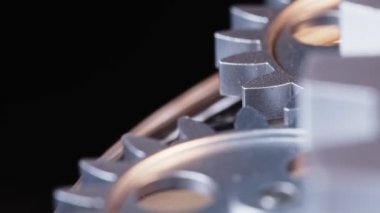 Abstract Retro Mechanic Turning Clock Gears