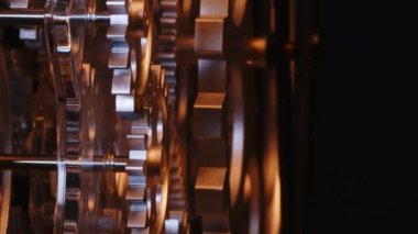 Abstract Retro Mechanic Turning Clock Gears