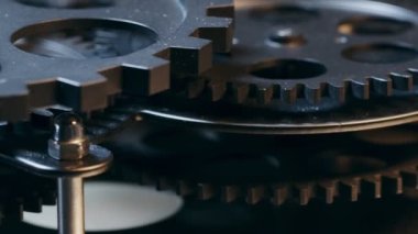 Abstract Retro Mechanic Turning Clock Gears