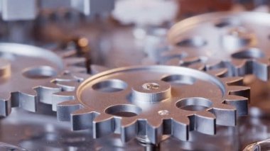 Abstract Retro Mechanic Turning Clock Gears