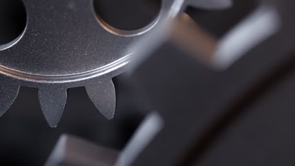 Abstract Retro Mechanic Turning Clock Gears — Video Stock