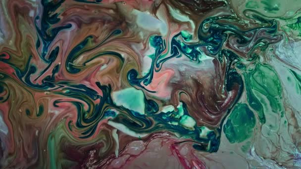 Épandage Encre Peinture Abstraite Sur Surface Laiteuse — Video
