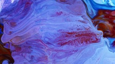 Soyut Boya Mürekkebi Sütlü Yüzeye Yayıldı 