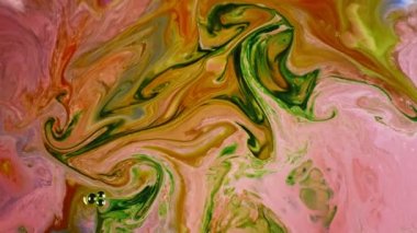 Soyut Boya Mürekkebi Sütlü Yüzeye Yayıldı 