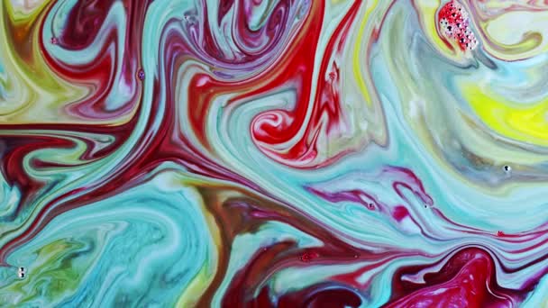 Épandage Encre Peinture Abstraite Sur Surface Laiteuse — Video