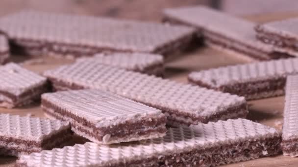 Şekerli Lezzetli Tatlı Atıştırmalık Bisküviler — Stok video