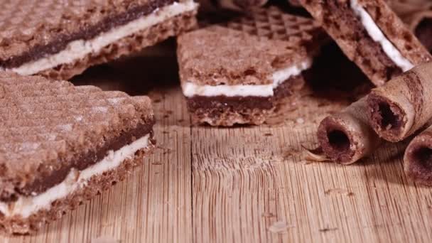 Biscoitos Sugarly Delicious Sweet Snack Food — Vídeo de Stock