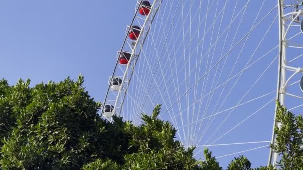 Roata Ferris Într Parc Distracții — Videoclip de stoc