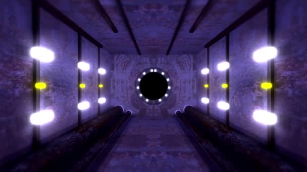 Fundo do túnel escuro loop de animação — Vídeo de Stock