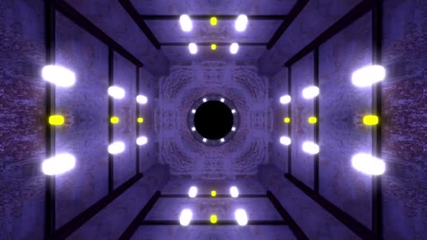 暗いトンネルの背景のアニメーションのループ — ストック動画