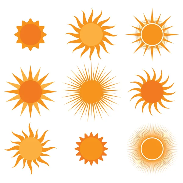 Vektorové kolekce: sun ikony — Stockový vektor