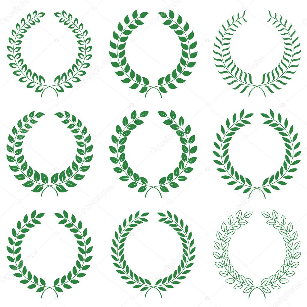 Vector collection: laurel wreaths