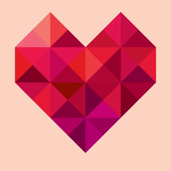 Vektor geometriska hjärta — Stock vektor